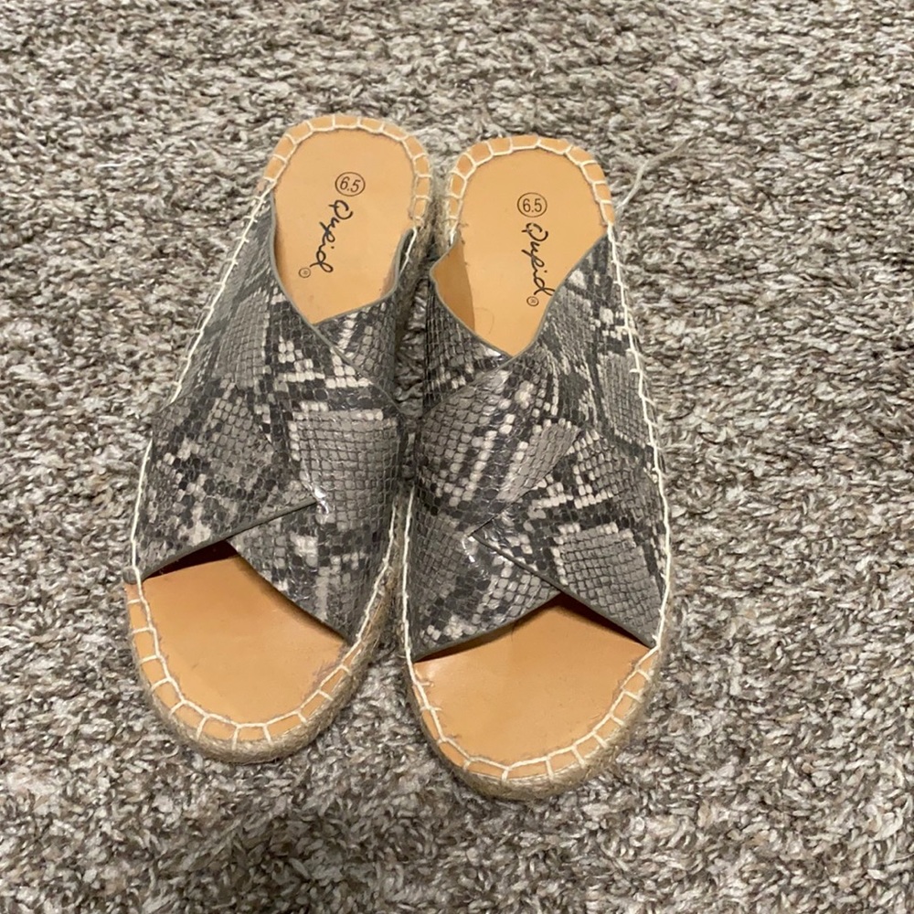 Snake print sandal